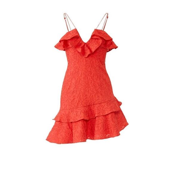 C/MEO Collective Red More To Give Ruffle Mini Dress - Picture 2 of 7
